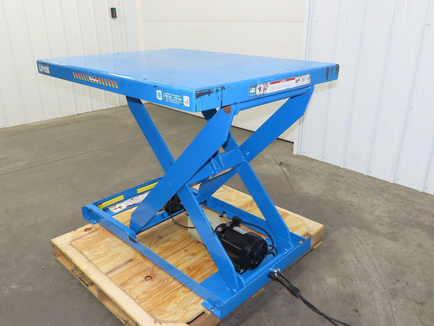 Bishamon Optimus Hydraulic Lift Table 2000lbs Lift2K 30" Travel 36x48" Top 1Ph