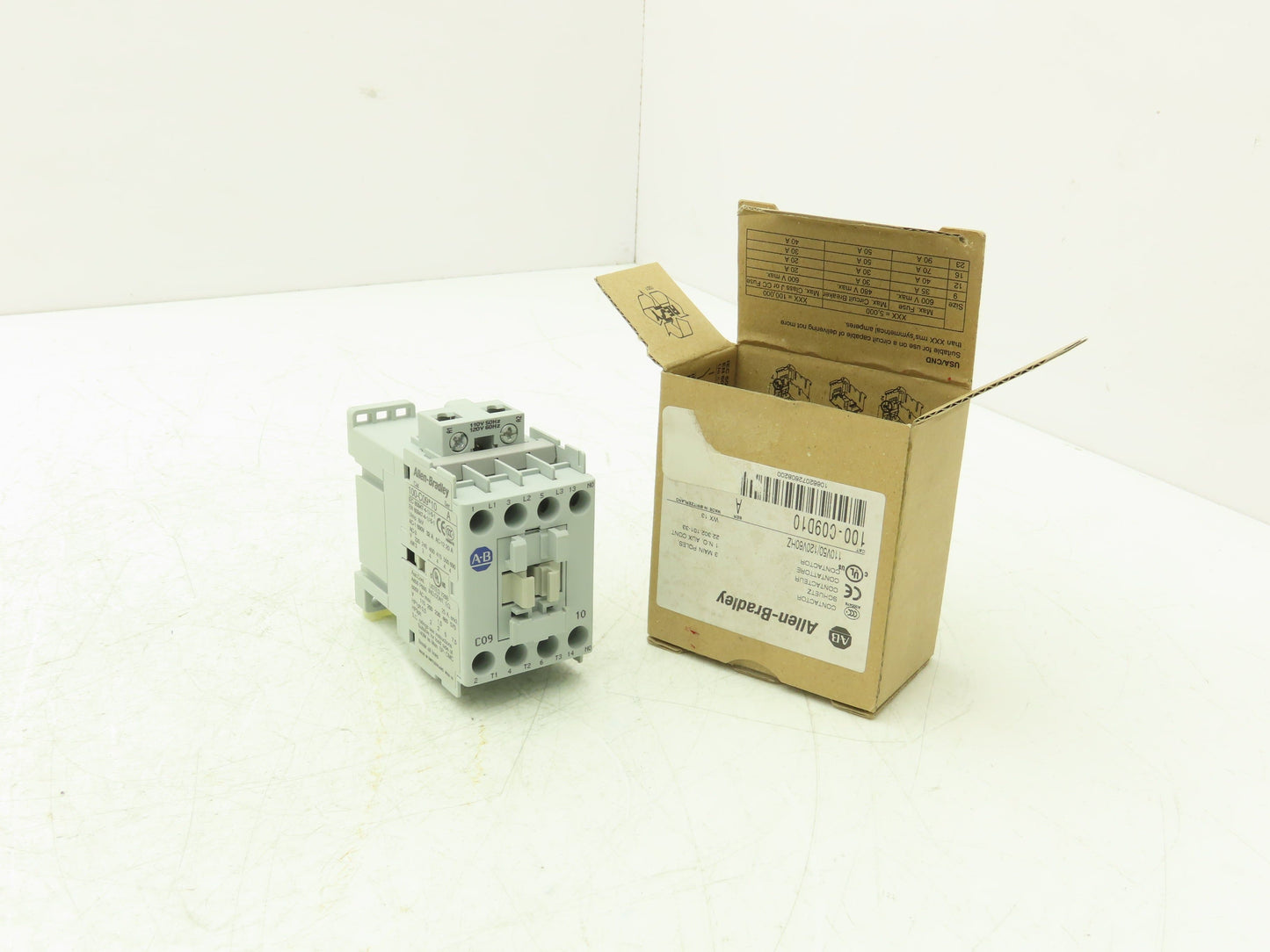 Allen Bradley 100-C09D10 Contactor 120v Coil 3-Pole 1NO 600VAC 25A 7.5Hp