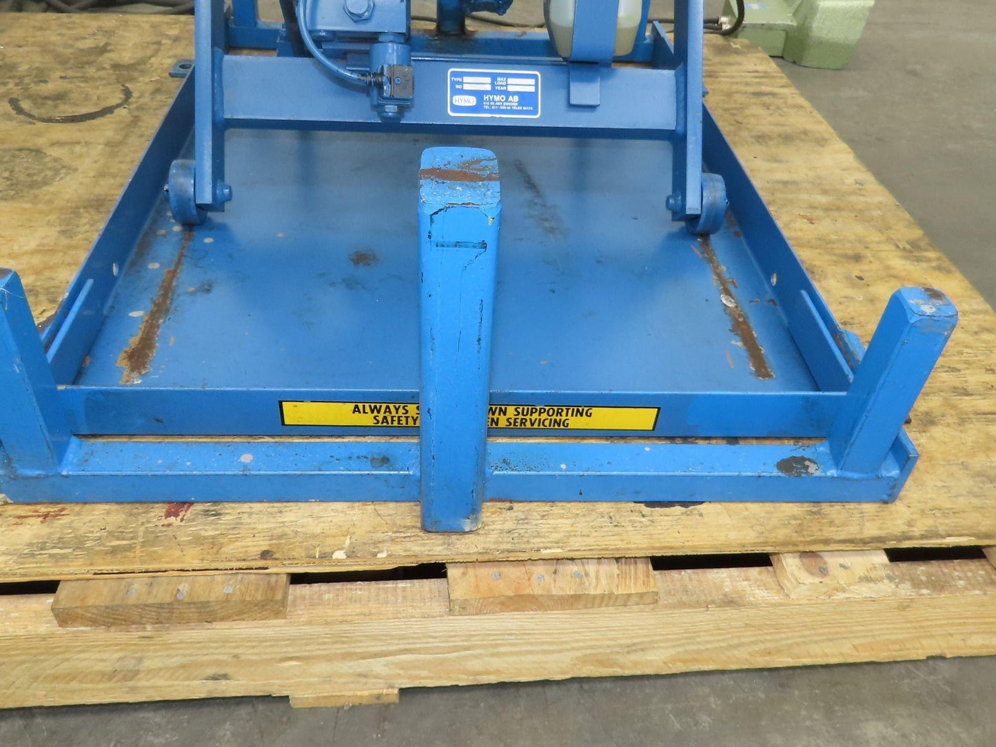 Hymo Hydraulic Scissor Lift Table 300kg 660lb 36" Travel 33x33" Swivel Top 1Ph