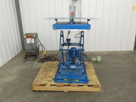 Hymo Hydraulic Scissor Lift Table 300kg 660lb 36" Travel 33x33" Swivel Top 1Ph