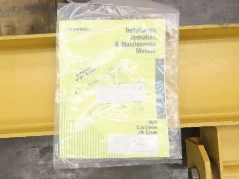Gorbel 1000 lbs 1/2 Ton Wall Mount Cantilever Work Station Jib Crane 8' Span