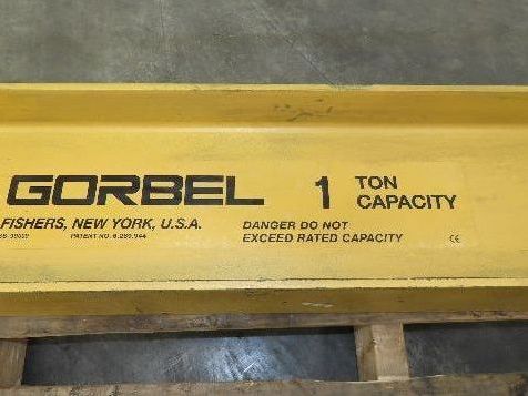 Gorbel 1000 lbs 1/2 Ton Wall Mount Cantilever Work Station Jib Crane 8' Span