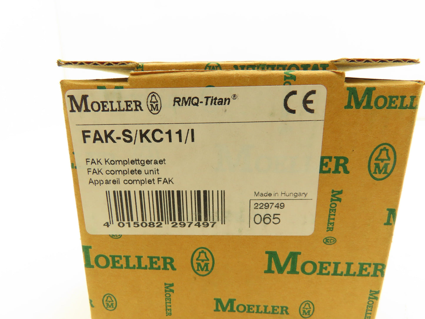 Moeller FAK-S/KC11/I Palm Switch NC Or NO Black Button 3.5" X 3.5" Door Opener
