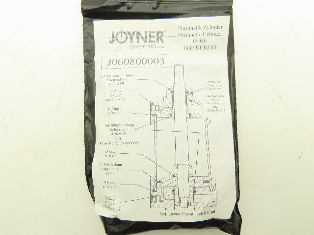 Joyner J060800003 Repair Rebuild Kit for Pneumatic Cylinder Lot of 5
