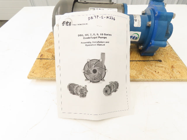 Finish Thompson DB7P-E-M226 Pump Sealless Mag Drive DB Series 115/208-230v 69GPM