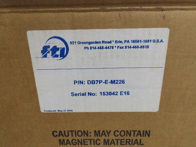Finish Thompson DB7P-E-M226 Pump Sealless Mag Drive DB Series 115/208-230v 69GPM