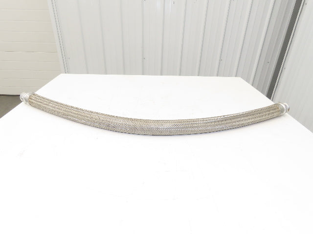 2" OD Stainless Steel Flexible Braided Hose 48" Pipe Union