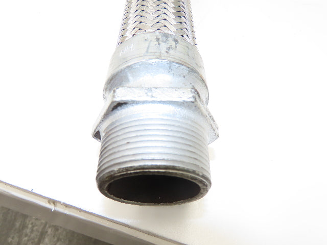 2" OD Stainless Steel Flexible Braided Hose 48" Pipe Union