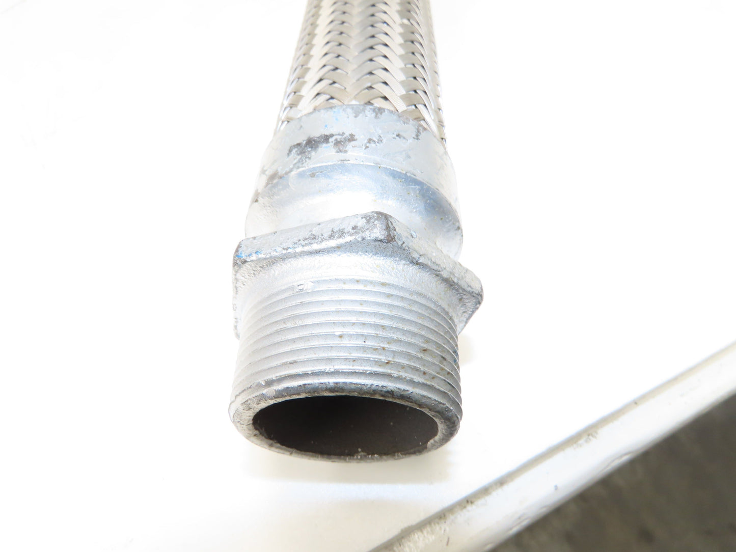 2" OD Stainless Steel Flexible Braided Hose 48" Pipe Union