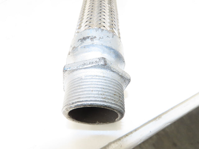 2" OD Stainless Steel Flexible Braided Hose 48" Pipe Union