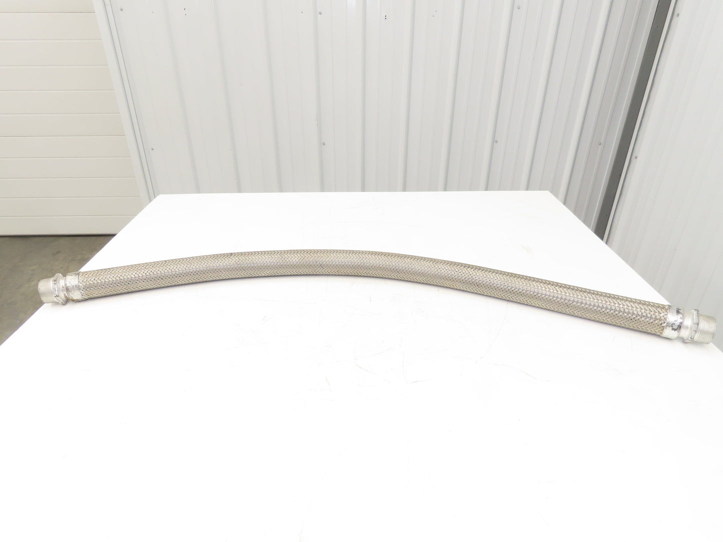 2" OD Stainless Steel Flexible Braided Hose 48" Pipe Union