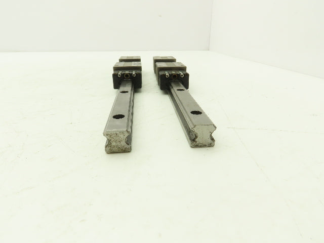 THK HSR15 Linear Bearing 2-Block Guide Rail 15mm x 400mm 15-3/4" Lot of 2