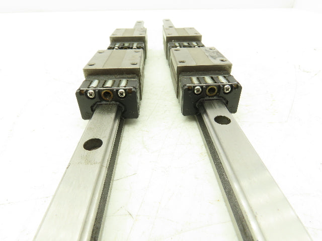 THK HSR15 Linear Bearing 2-Block Guide Rail 15mm x 400mm 15-3/4" Lot of 2