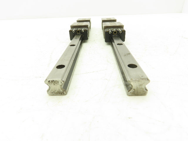 THK HSR15 Linear Bearing 2-Block Guide Rail 15mm x 400mm 15-3/4" Lot of 2