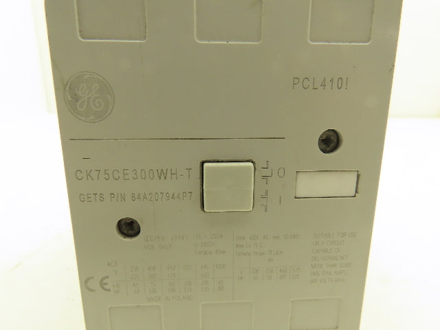 General Electric CK75CE300WH-T Contactor 250amp 135Hp @ 660/690V 74vdc Coil