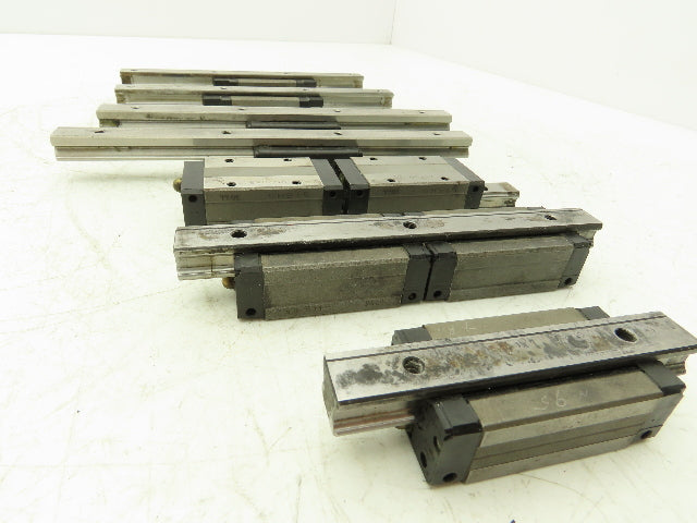 THK SRS15 SSR15 Linear Bearing Guide Rail 15mm x 100-220mm 4..8-5/8" Lot of 7