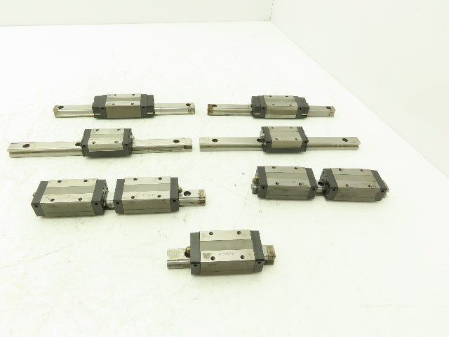 THK SRS15 SSR15 Linear Bearing Guide Rail 15mm x 100-220mm 4..8-5/8" Lot of 7