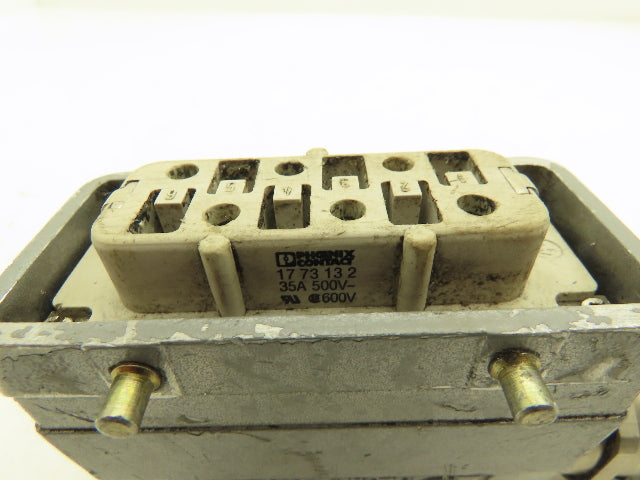 Phoenix Contact 1773132 Heavycon 6-Pin Female Receptacle & Hood Lot of 2