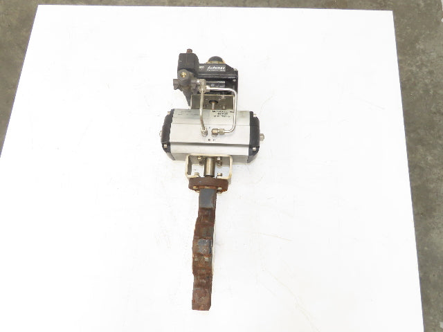 Flowserve B100D 3" Butterfly Wafer Valve Teflon Pneumatic Actuator w/Positioner