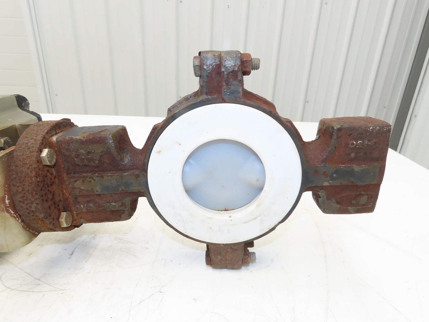 Flowserve B100D 3" Butterfly Wafer Valve Teflon Pneumatic Actuator w/Positioner