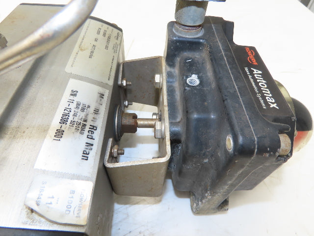 Flowserve B100D 3" Butterfly Wafer Valve Teflon Pneumatic Actuator w/Positioner