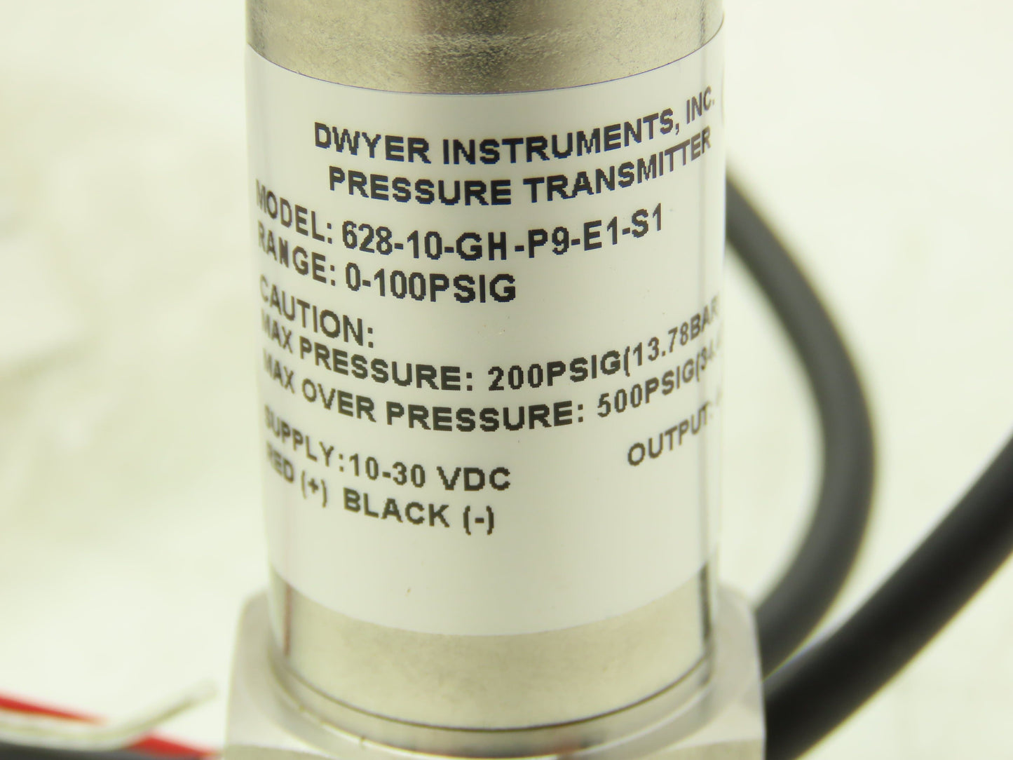 Dwyer Instruments 628-10-GH-P9-E1-S1 Pressure Transmitter 3/4" NPT 0-100 PSI