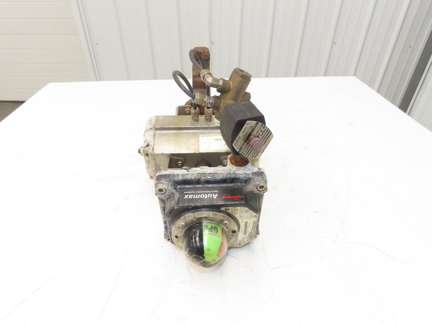 Flowserve B085D 3" Butterfly Wafer Valve Teflon Pneumatic Actuator w/Positioner