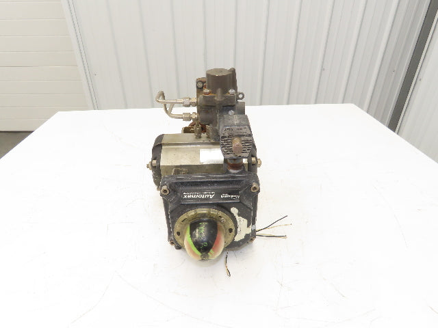Flowserve B085D 3" Butterfly Wafer Valve Teflon Pneumatic Actuator w/Positioner