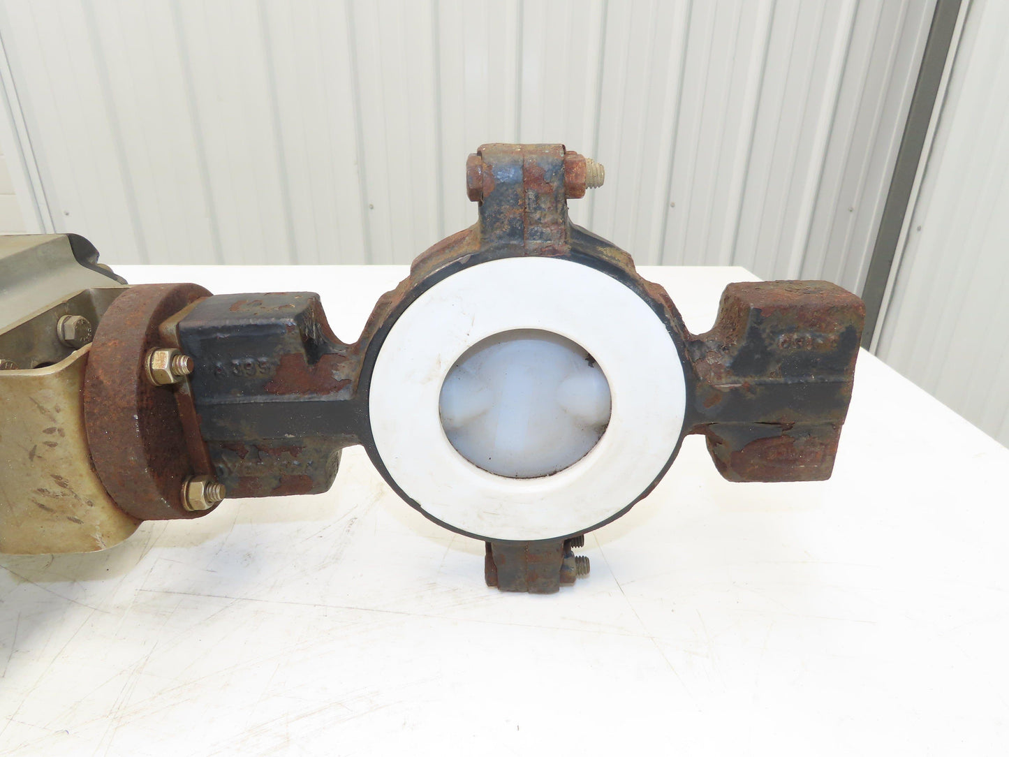 Flowserve B085D 3" Butterfly Wafer Valve Teflon Pneumatic Actuator w/Positioner