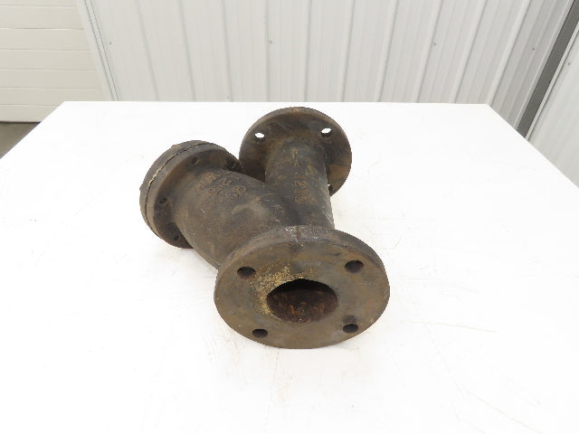 Mueller Steam Specialty 1215 3" ANSI Flanged Y Strainer Cast Iron 500psi