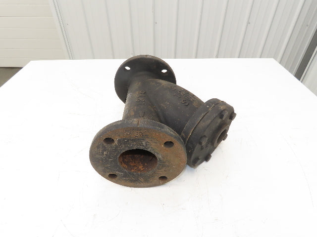 Mueller Steam Specialty 1215 3" ANSI Flanged Y Strainer Cast Iron 500psi
