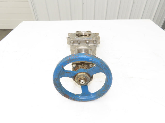 Velan L12-0320B-13BL 4" Stainless Knife Gate Valve 316SS Rising Stem Lug Style