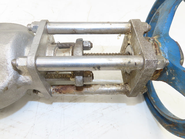 Velan L12-0320B-13BL 4" Stainless Knife Gate Valve 316SS Rising Stem Lug Style