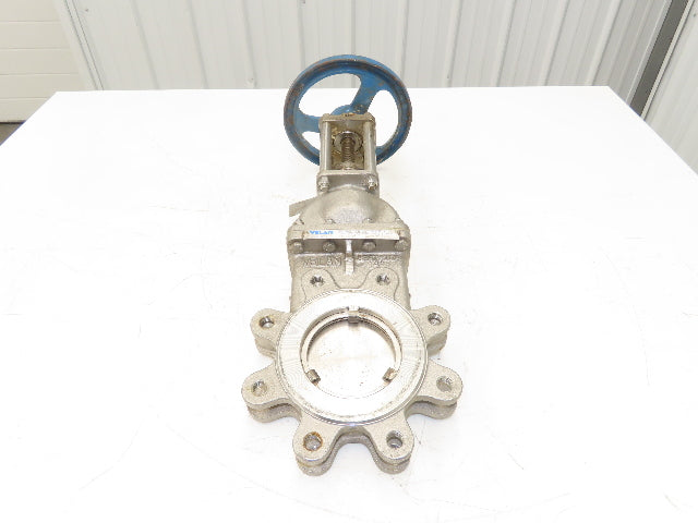 Velan L12-0320B-13BL 4" Stainless Knife Gate Valve 316SS Rising Stem Lug Style