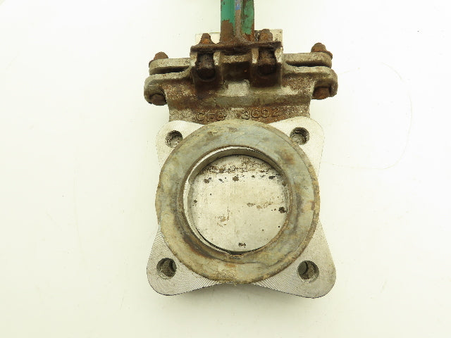 Rovalve S17-A1MIN/HYC 3" Stainless Knife Gate Valve Rising Stem Lug Style 150psi