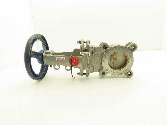 FNW 3" Stainless Knife Gate Valve Rising Stem Lug Style 150psig