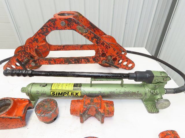 Blackhawk 9-326 One Shot Hydraulic Hand Pump Pipe Bender 1-3/4" to 4-1/2" Set