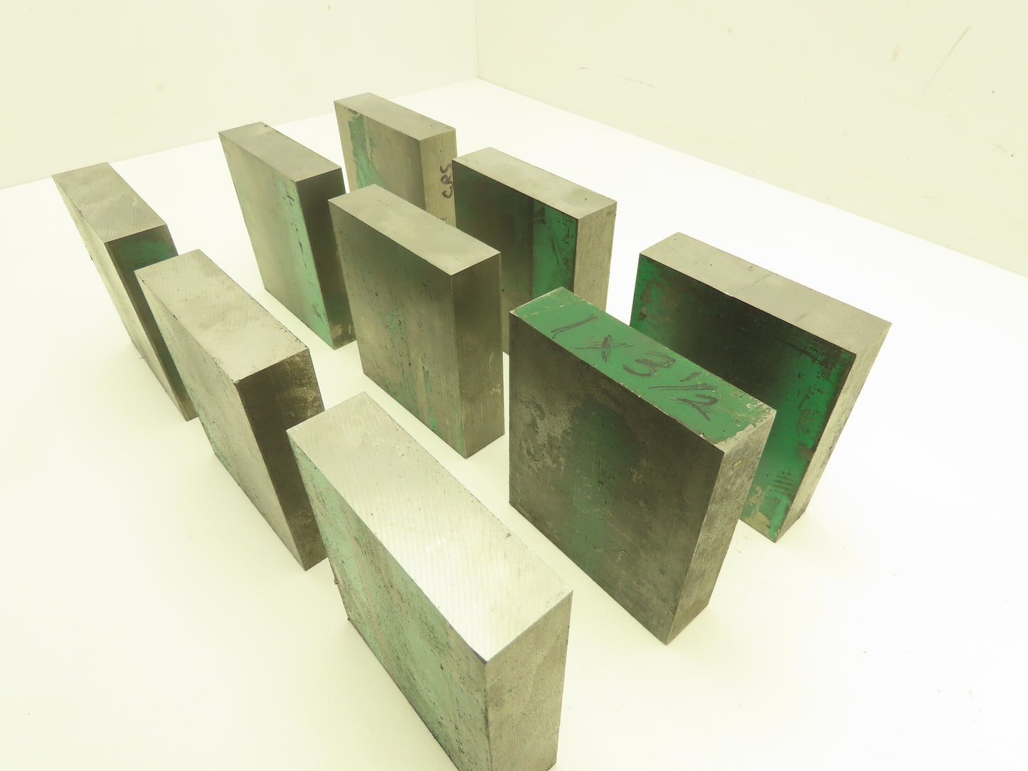 1018 Cold Rolled Steel Flat Bar Stock 1"x 3-1/2"x 4"L Lot of 9 Blocks