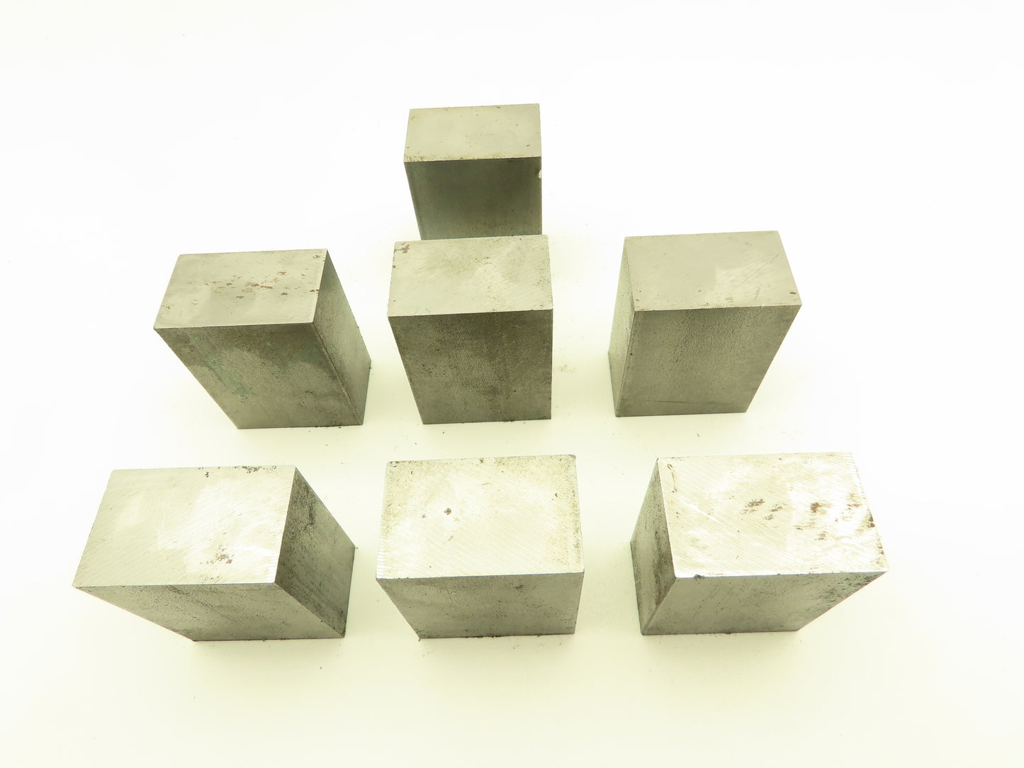 1018 Cold Rolled Steel Flat Bar Stock 1-1/4"x 2"x 2-1/2"L Lot of 7 Blocks