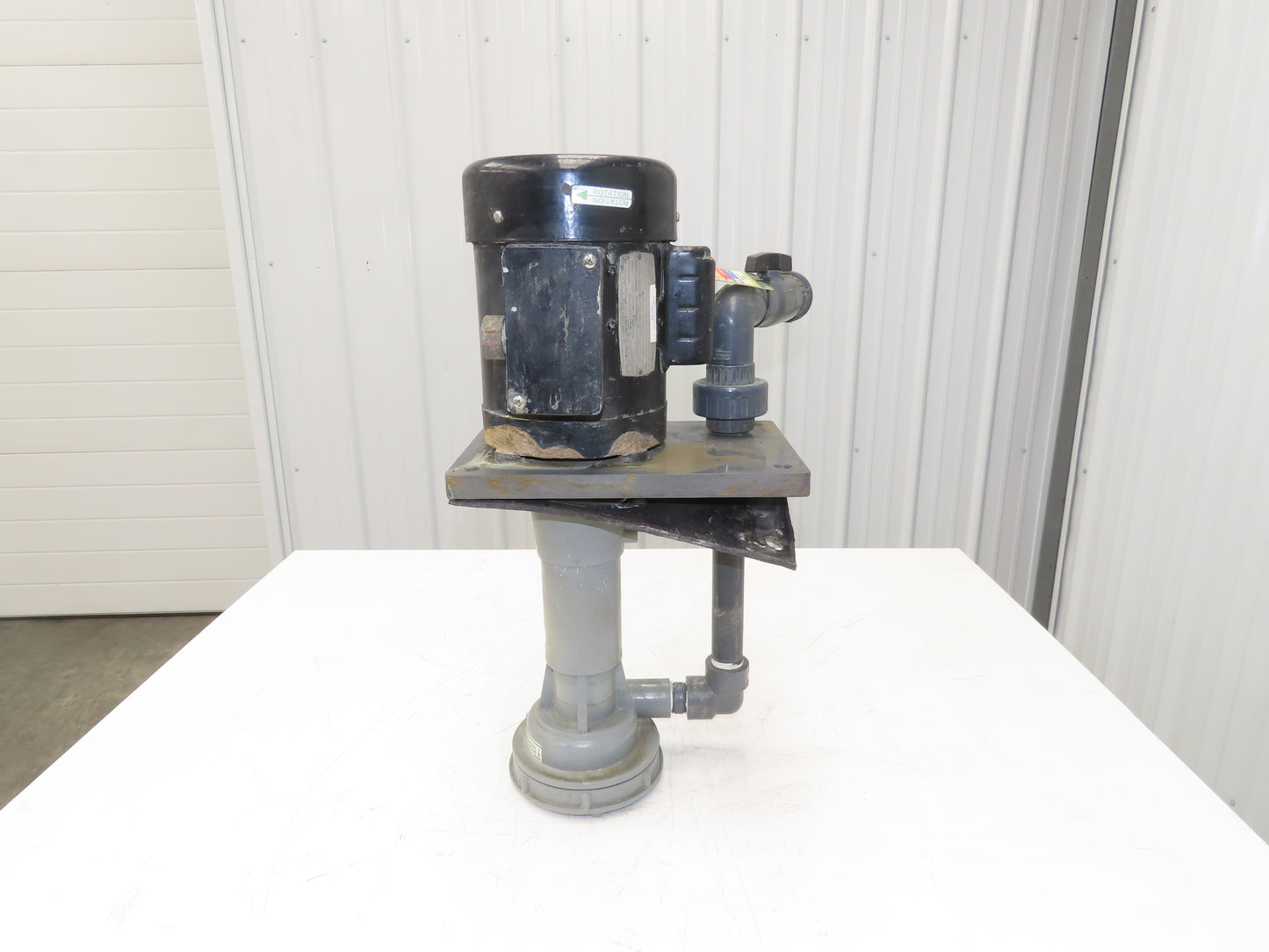 PVC Plastic Chemical Immersion Pump 1.25x1"npt 3/4Hp 115/230V 1PH 13" Depth