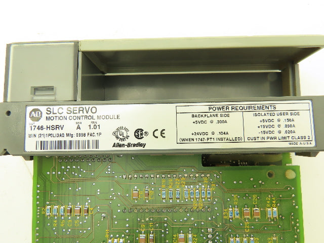 Allen Bradley PLC SLC 500 Servo Series A Frn 1.01
