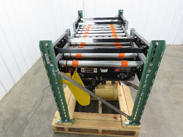 Roach RBT3 30"x 5' Live Roller Conveyor Transfer Section 27"BF Line Shaft Drive