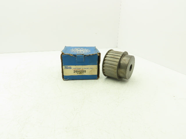Martin 26H200 Timing Belt Pulley .5" Pitch 26 Tooth 2"Belt Width 1" Bore
