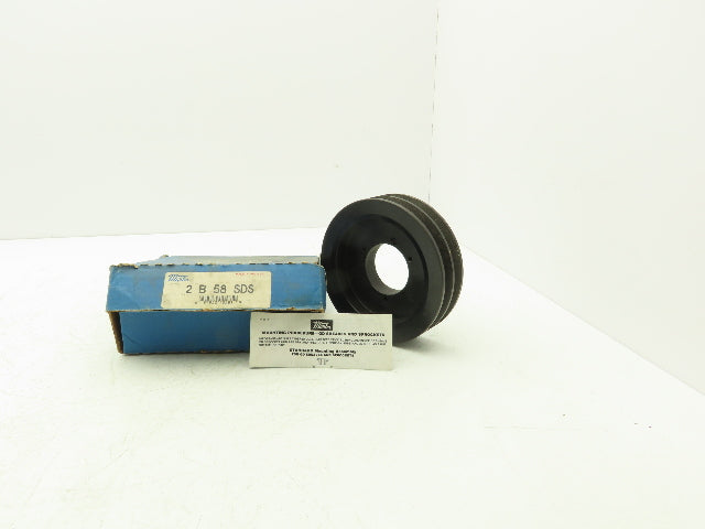 Martin 2 B 58 SDS A/B V Belt Pulley 2 Groove 5.8" Pitch Diameter Bushing Bore