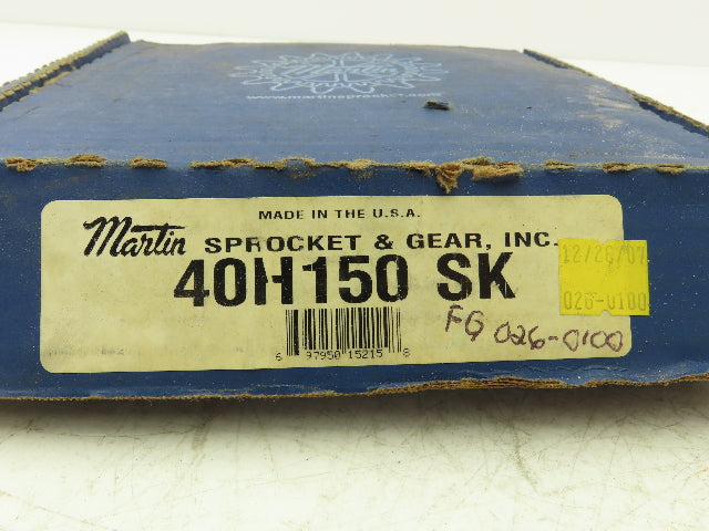 Martin 40H150 SK Timing Belt Pulley 0.5"Pitch 40 Tooth 1.5" Width Bushing Bore