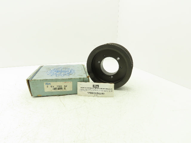 Martin 3 5V 750 SF V-Belt Pulley 5V 3 Groove 7.4" Pitch Diameter Bushing Bore