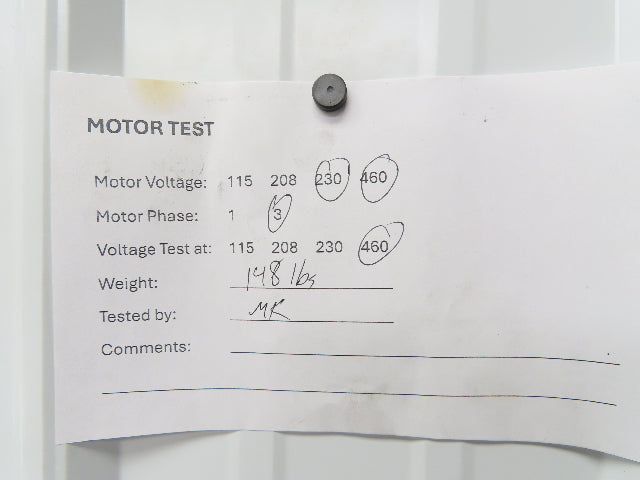 Siemens 1LA9213-4YK60 AC Motor PE-21 Plus 7.5Hp 1750rpm 230/460v 3ph 213T TEFC
