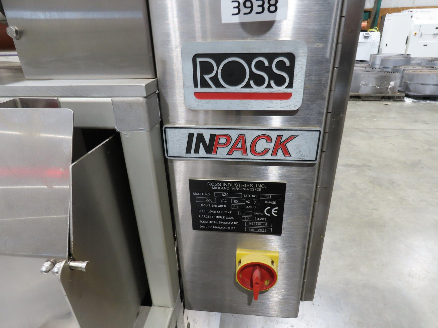 Ross Industries A10 Stainless Tray Sealer Heat Shrink Tunnel 16x39" Conveyor