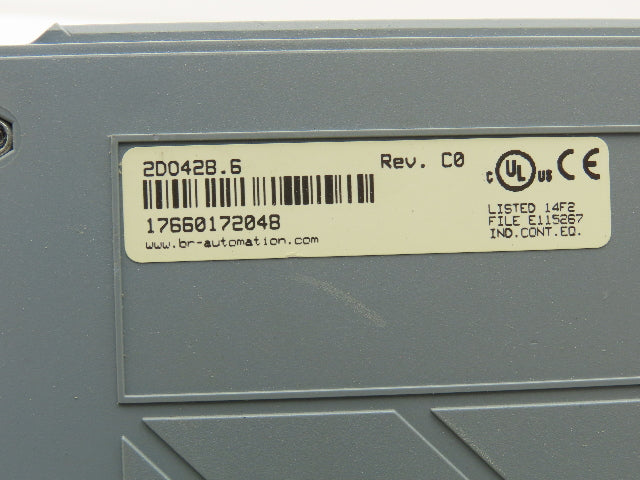 B&R Automation 2D0428.6 Digital Output Module DO 428 Tra 24VDC 2A Rev CO Cracked