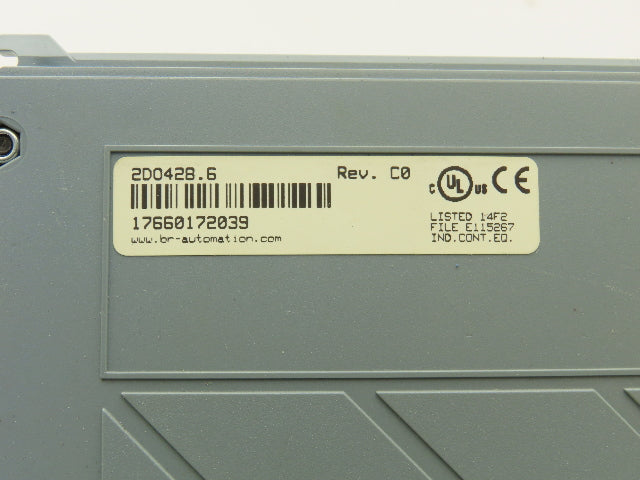 B&R Automation 2D0428.6 Digital Output Module DO 428 Tra 24VDC 2A Rev CO Cracked